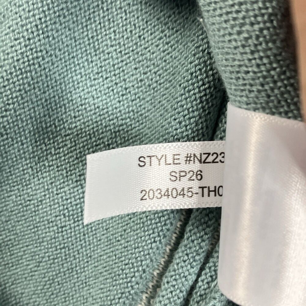 Madewell Sweater Polo Mens XS Green Striped Button Up Preppy Coastal NZ237 Nwt - Picture 10 of 10